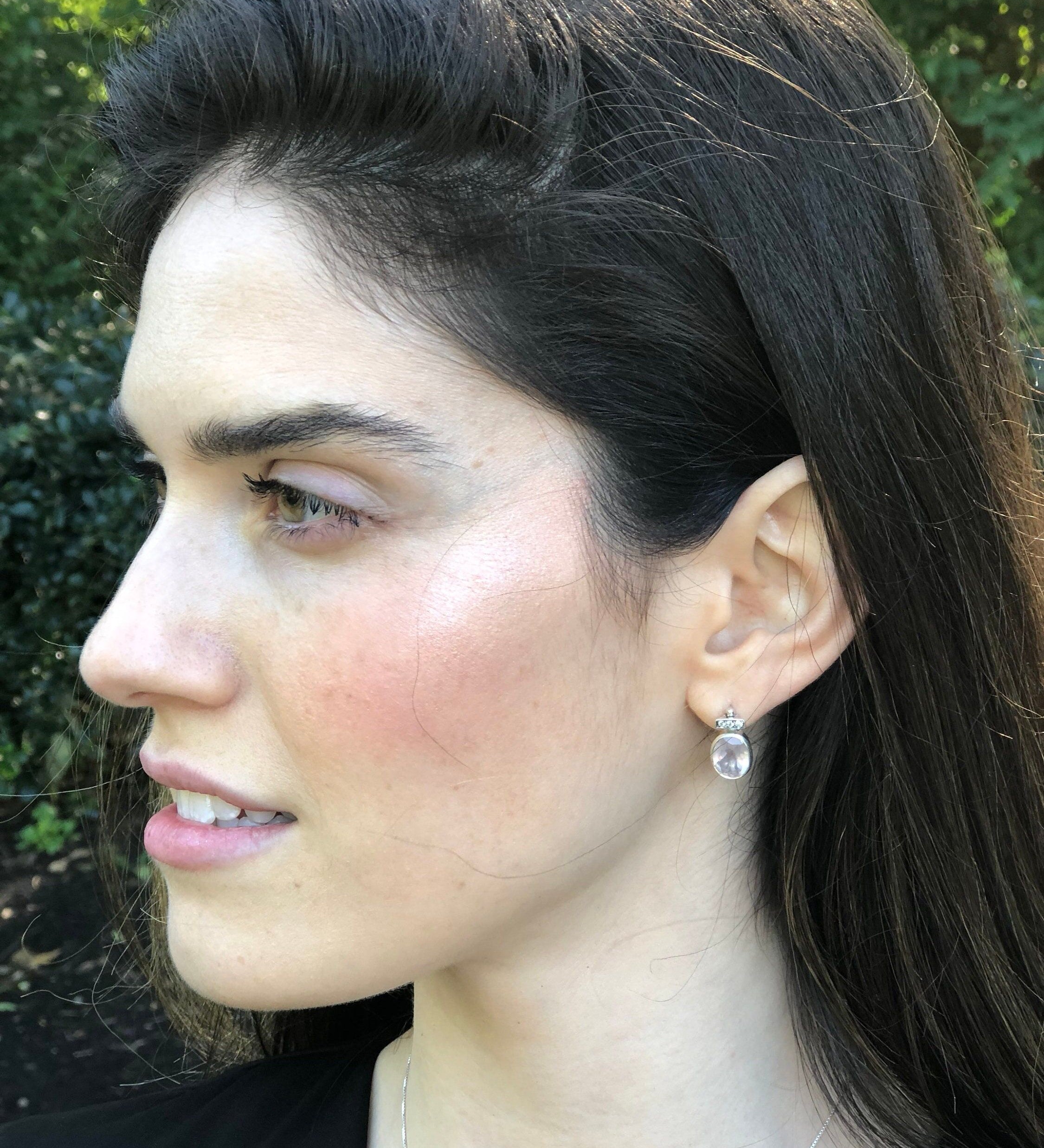 Antique Earrings, Opal Earrings, Natural Opal, October Birthstone, Vintage Earrings, White Oval Studs, Stud Earrings, 925 Silver Earrings