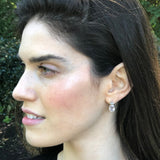 Gold Opal Earrings - Natural Australian Opal, White Bridal Earrings