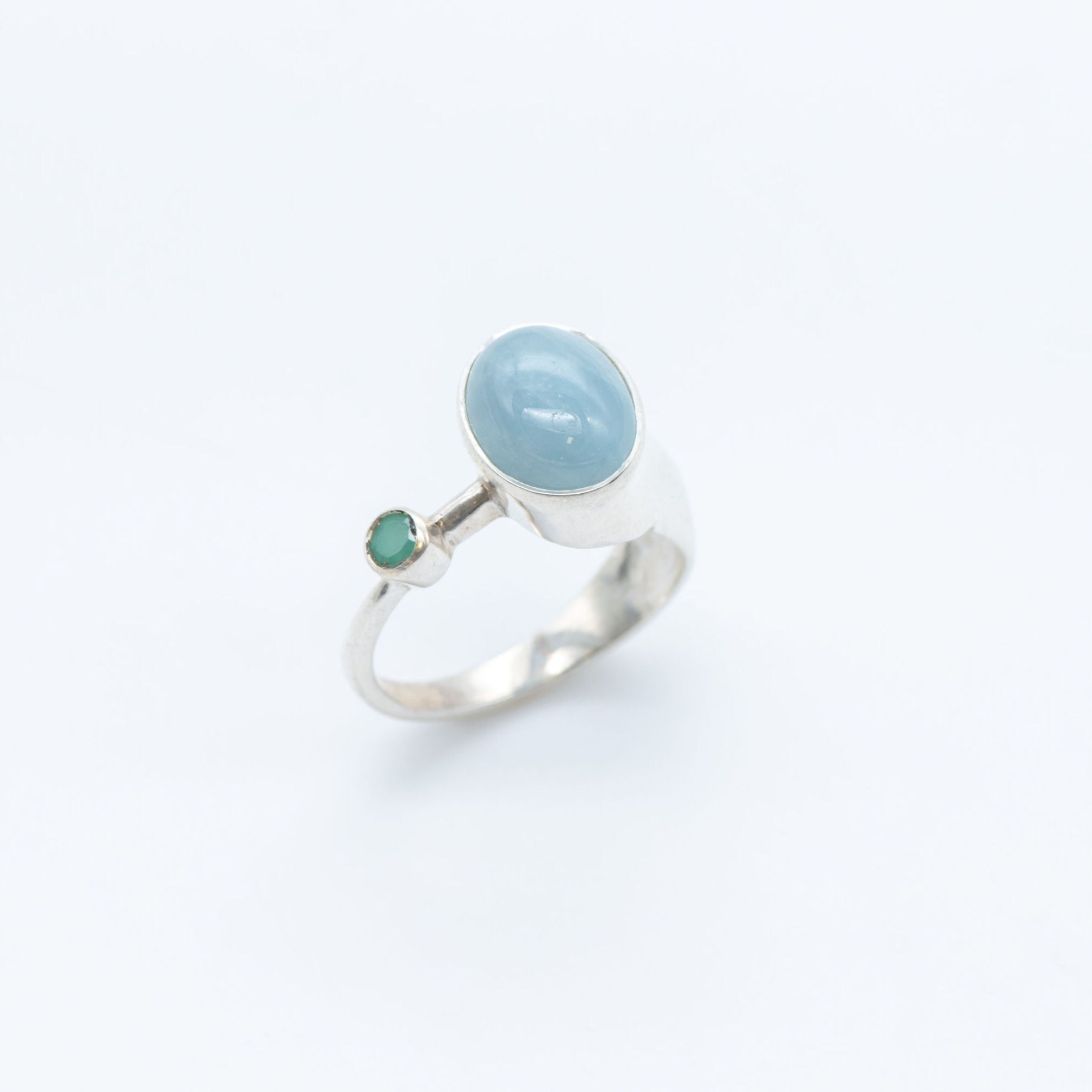 Natural Aquamarine Ring made in 925 Sterling Silver with Oval Natural Blue Aquamarine in Bezel setting, March Birthstone gift idea, symbolizes courage & good luck, ideal for everyday wear and perfect for birthday gifting and special occasions.