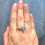 Stunning 925 Sterling Silver Aquamarine Ring with an oval gem, symbolizing good luck, perfect for March birthdays and everyday elegance.