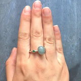 Stunning 925 Sterling Silver Aquamarine Ring with an oval gem, symbolizing good luck, perfect for March birthdays and everyday elegance.