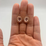 Rose Quartz Earrings, Natural Rose Quartz, Pink Earrings, Victorian Earrings, January Earrings, Solid Silver Earrings, Rose Quartz(3)