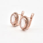 Rose Quartz Earrings, Natural Rose Quartz, Pink Earrings, Victorian Earrings, January Earrings, Solid Silver Earrings, Rose Quartz(3)