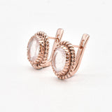 Rose Quartz Earrings, Natural Rose Quartz, Pink Earrings, Victorian Earrings, January Earrings, Solid Silver Earrings, Rose Quartz(3)