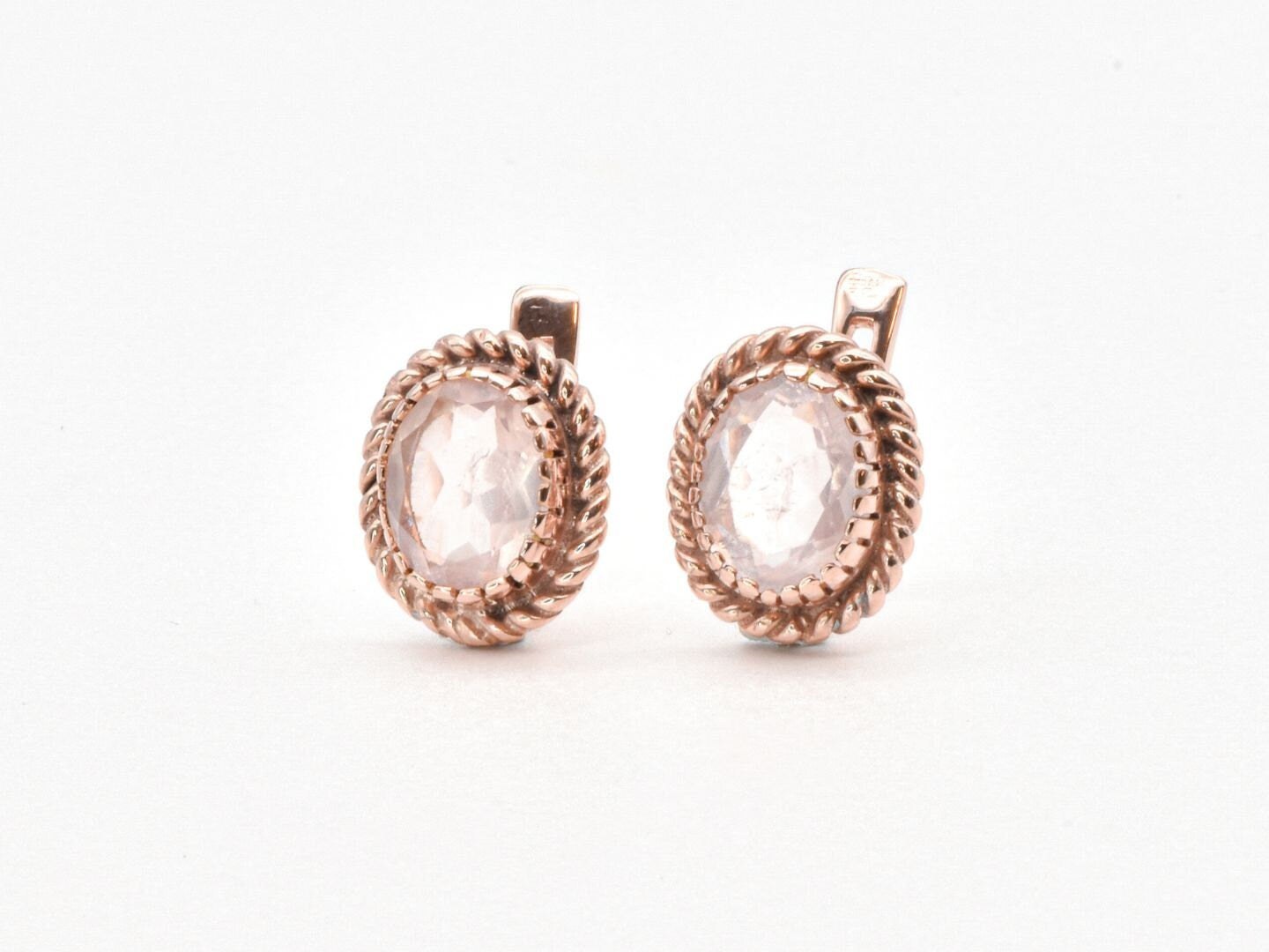 Rose Quartz Earrings, Natural Rose Quartz, Pink Earrings, Victorian Earrings, January Earrings, Solid Silver Earrings, Rose Quartz(3)