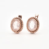 Rose Quartz Earrings, Natural Rose Quartz, Pink Earrings, Victorian Earrings, January Earrings, Solid Silver Earrings, Rose Quartz(3)