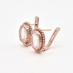 Rose Quartz Earrings, Natural Rose Quartz, Pink Earrings, Victorian Earrings, January Earrings, Solid Silver Earrings, Rose Quartz(3)