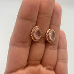 Rose Quartz Earrings, Natural Rose Quartz, Pink Earrings, Victorian Earrings, January Earrings, Solid Silver Earrings, Rose Quartz(3)