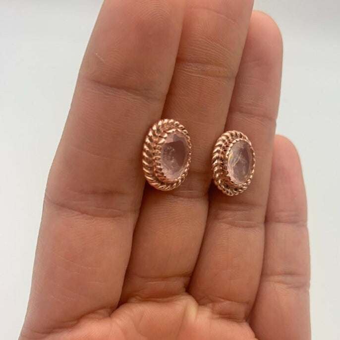 Rose Quartz Earrings, Natural Rose Quartz, Pink Earrings, Victorian Earrings, January Earrings, Solid Silver Earrings, Rose Quartz(3)