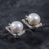 White Pearl Earrings - Pearl Vintage Earrings - Classy Pearl Earrings