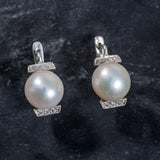 White Pearl Earrings - Pearl Vintage Earrings - Classy Pearl Earrings