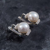 White Pearl Earrings - Pearl Vintage Earrings - Classy Pearl Earrings