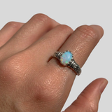 Opal Boho Ring - Fire Opal Ring - Opal Solitaire Ring