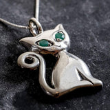 Charming 925 Sterling Silver Emerald Pendant, a May birthstone symbolizing harmony and growth, ideal for special occasions.