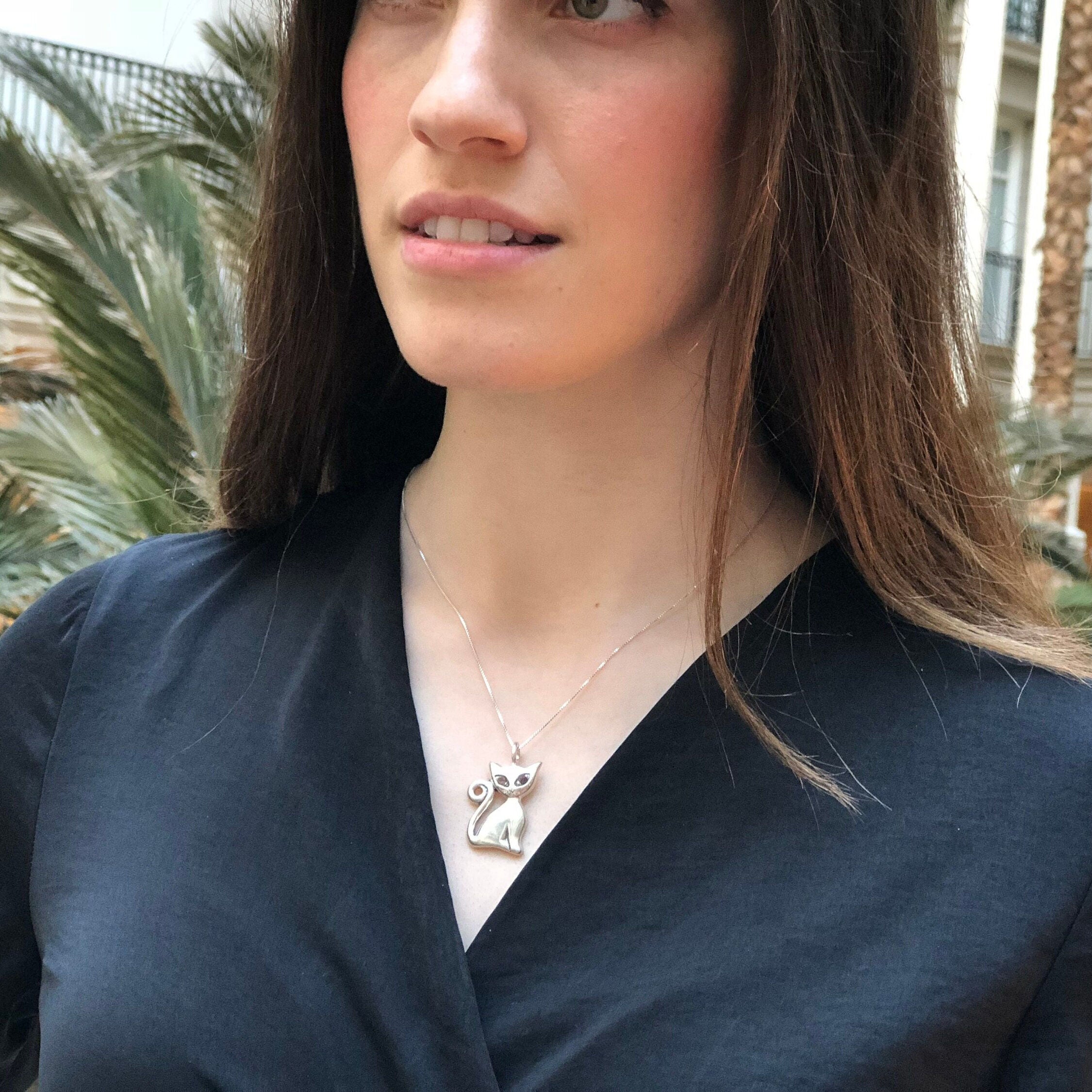 Luxurious 925 Sterling Silver Pendant showcasing a Round Natural Emerald, perfect for everyday elegance and meaningful gifting.