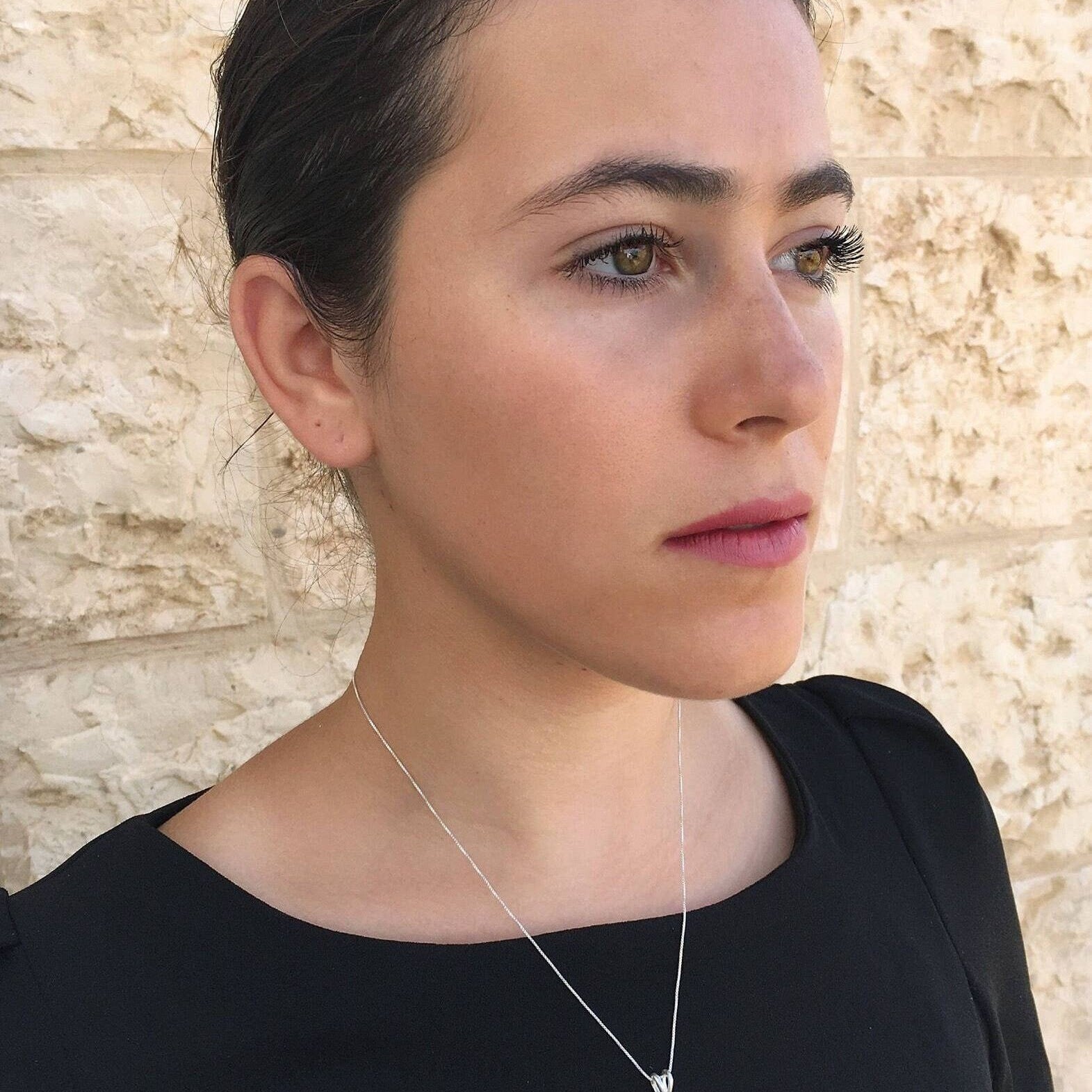 Elegant 925 Sterling Silver Ruby Pendant with Oval Created Red Ruby, perfect for birthdays and special occasions.