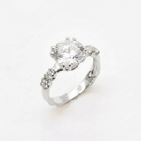 Diamond Cocktail Ring - 18k Yellow Gold Diamond Promise Ring - Diamond Vintage Ring