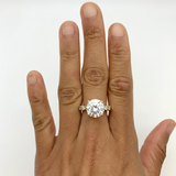 Chic diamond ring in 18k Gold Vermeil, a perfect blend of vintage charm and modern style for everyday elegance.