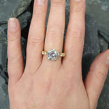 Created Diamond Gold Ring - Promise Ring, Diamond Vintage Ring