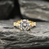 Created Diamond Gold Ring - Promise Ring, Diamond Vintage Ring