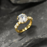 Created Diamond Gold Ring - Promise Ring, Diamond Vintage Ring