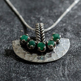 Emerald Pendant, Natural Emerald, 1 Carat Emerald, Egyptian Pendant, Ancient Egyptian Jewelry, Silver Pendant, Solid Silver, Pure Silver