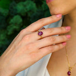 Elegant 925 Sterling Silver ring featuring an Oval Natural Ruby, perfect for birthdays and special occasions.