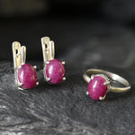 Beautiful 925 Sterling Silver ring showcasing a vibrant Oval Ruby, a timeless gift for July anniversaries and celebrations.