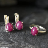 Beautiful 925 Sterling Silver ring showcasing a vibrant Oval Ruby, a timeless gift for July anniversaries and celebrations.