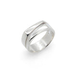 Gold Signet Ring - Flat Top Ring - Unisex Stackable Ring
