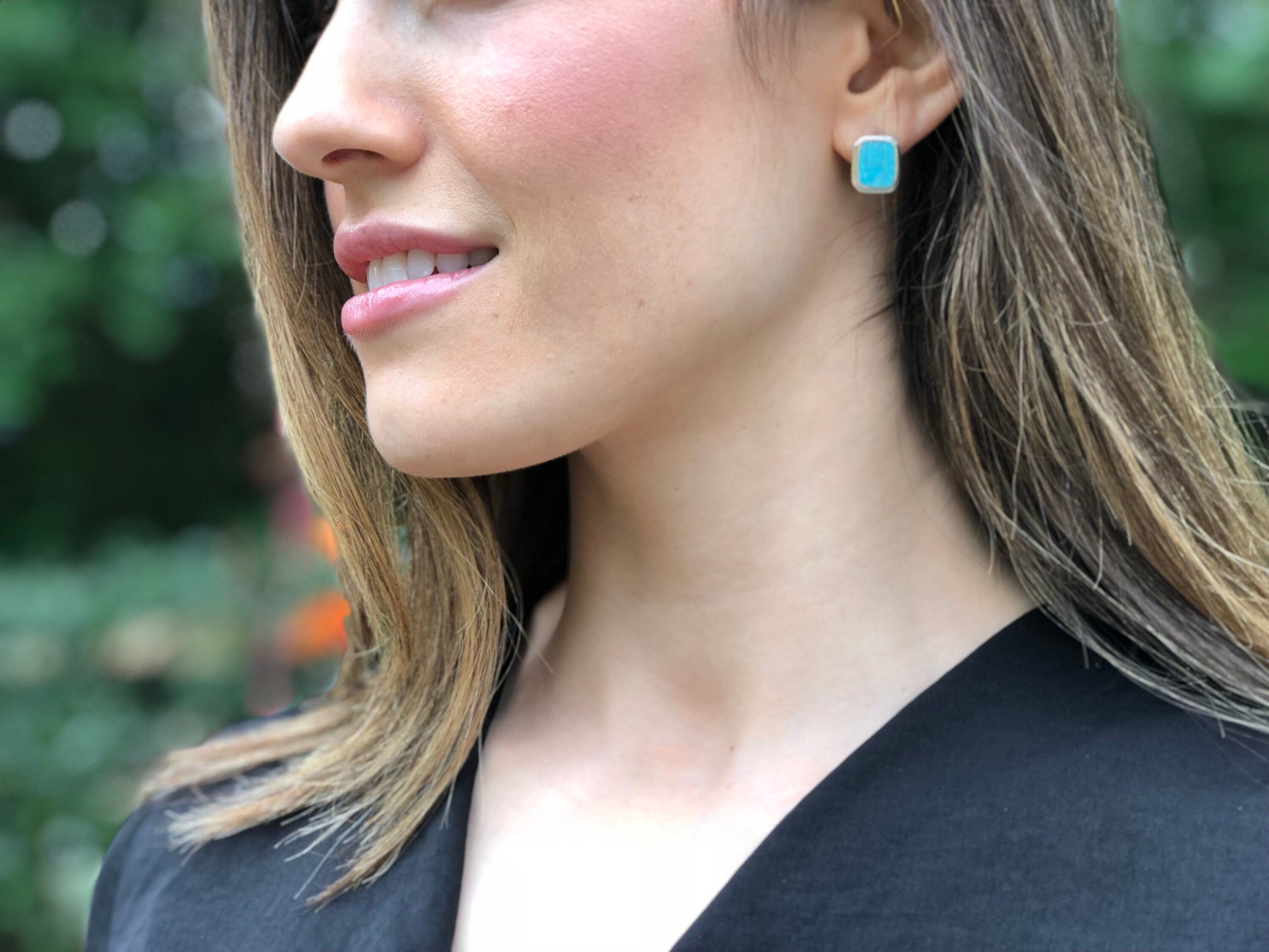 Charoite Earrings, Natural Charoite, Scorpio Earrings, Scorpio Birthstone, Healing Stones, Square Earrings, Purple Earrings, Stud Earrings