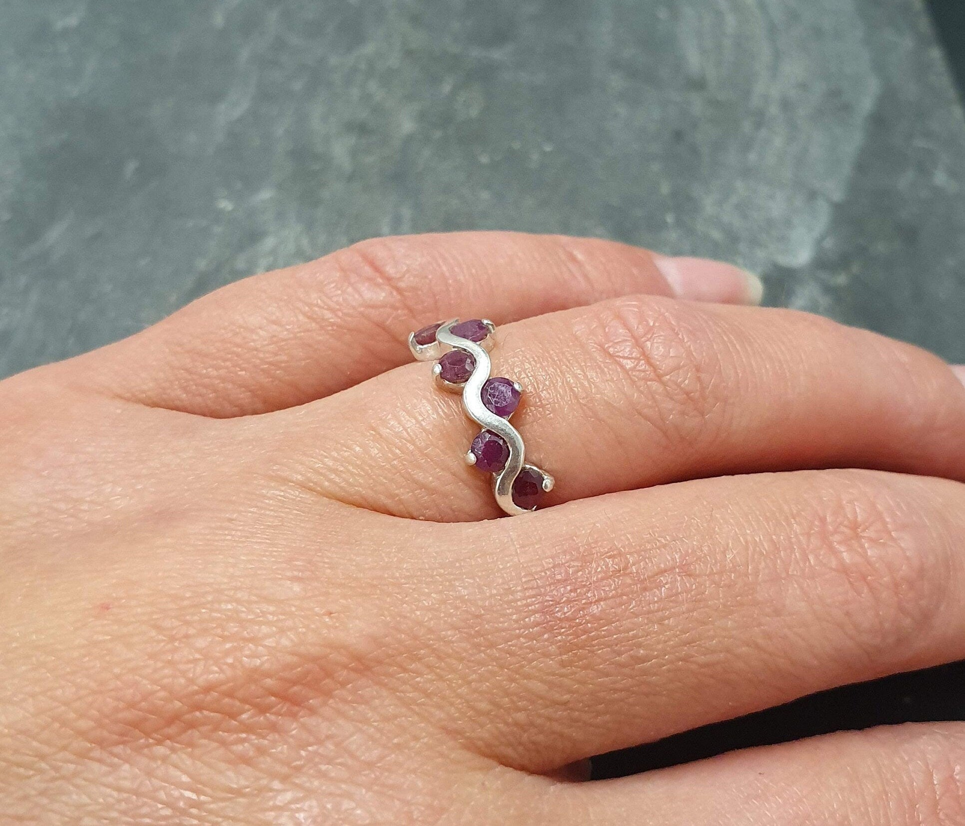 Natural Ruby Ring in 925 Sterling Silver, featuring a vibrant Round Ruby, perfect for birthdays and special occasions.