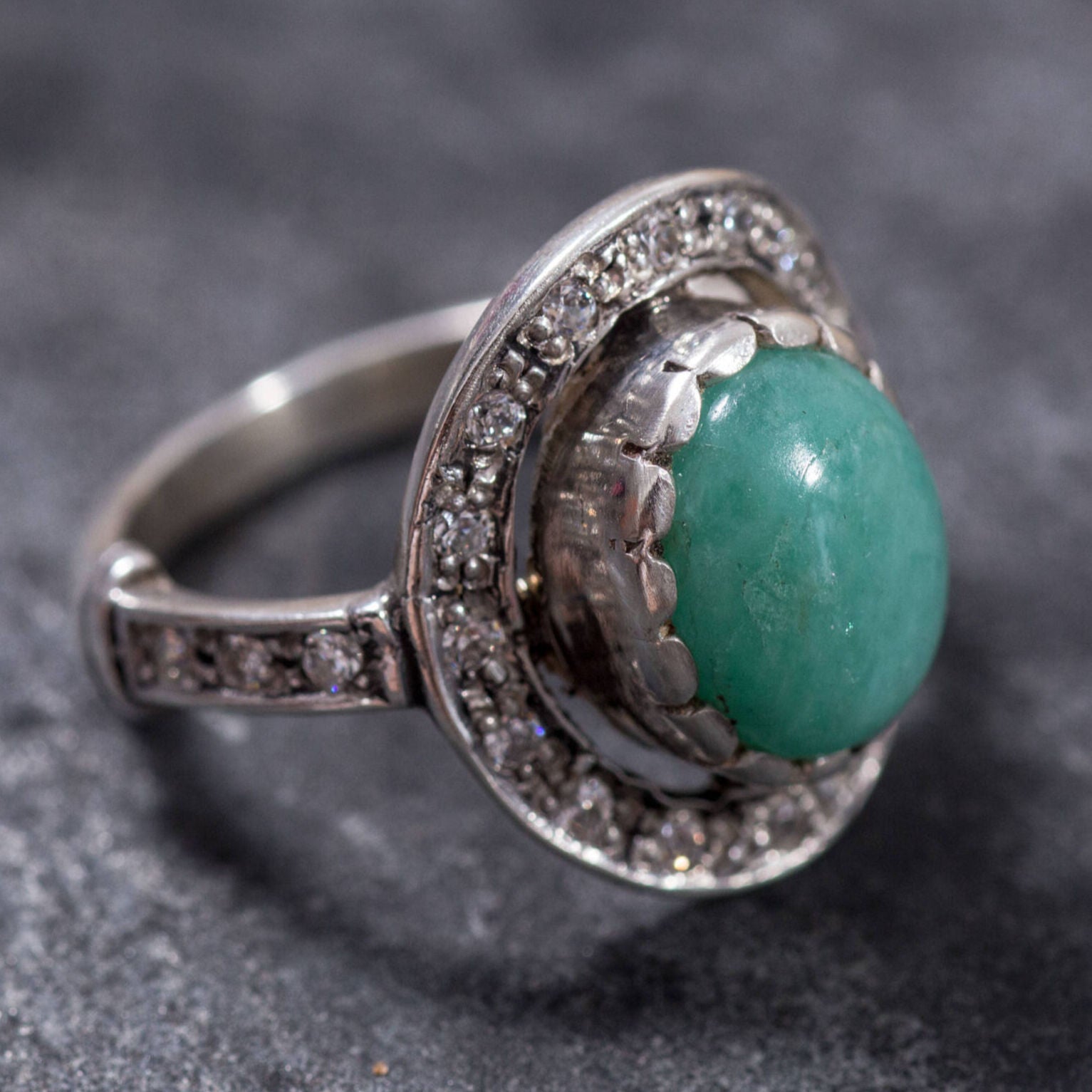 Natural Emerald Ring made in 925 Sterling Silver with Oval Natural Green Emerald in Halo setting, May Birthstone gift idea, symbolizes growth, harmony, and deep emotional healing, ideal for everyday wear and perfect for birthday gifting and special occasions.