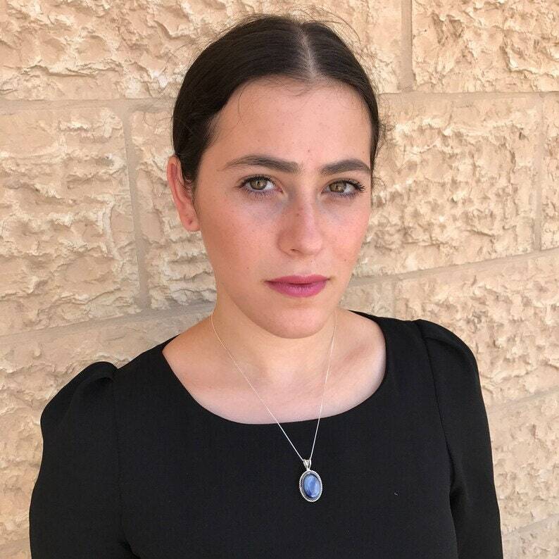 Prehnite Pendant, Natural Prehnite, Green Prehnite, Prehnite Necklace, May Pendant, Silver Prehnite, Green Healing Stone, 925 Silver Pendant