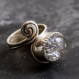 Rutilated Quartz Ring, Natural Quartz, Artistic Quartz Ring, Unique Quartz Ring, Vintage Ring, Statement Ring, Silver Art Ring, Quartz Ring