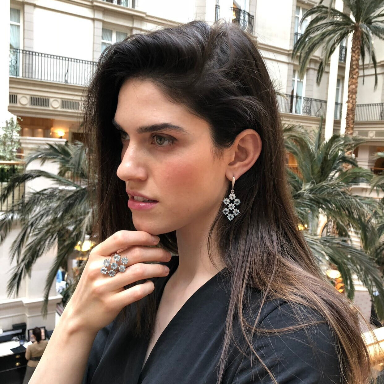 Ideal gifting ideas, Adina Stone Jewelry comes in a luxury cardboard box ready for gifting, green sustainable jewelry box.