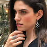 Adina Stone material options for 925 Sterling Silver, 18K Yellow Gold Vermeil, 18K White Gold Vermeil, 18K Rose Gold Vermeil.