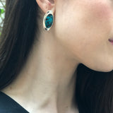 Turquoise Earrings, Natural Turquoise, Large Blue Earrings, December Birthstone, Boho Earrings, Statement Earrings, Solid Silver Earrings