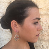 Tourmaline Earrings, Natural Tourmaline Earrings, Silver Flower Earrings, Multistone Earrings, Natural Ruby Gem, Rare by Adina