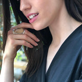 Statement Ring, Natural Lemon Quartz, Yellow Oval Ring, Large Heavy Ring, Vintage Ring, Large Stone Ring, Artisan Ring, Solid Silver Ring