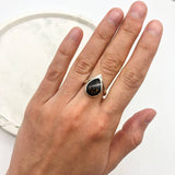 Rutilated Quartz Ring, Pear Ring, Anniversary Ring, Quartz Ring, Taurus Birthstone, April Birthstone, Real Quartz Ring, Natural Quartz Ring