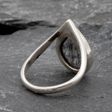 Rutilated Quartz Ring, Pear Ring, Anniversary Ring, Quartz Ring, Taurus Birthstone, April Birthstone, Real Quartz Ring, Natural Quartz Ring
