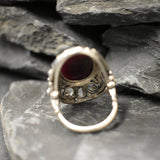Ruby Ring, Natural Ruby Ring, July Birthstone Ring, Victorian Ring, Large Ruby Ring, Heavy Ring, Statement Ring, Solid Silver Ring, Ruby