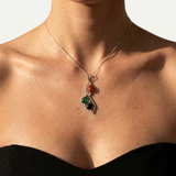 Elegant 925 Sterling Silver pendant featuring Oval Created Green Emerald, perfect for birthdays and special occasions. May birthstone.