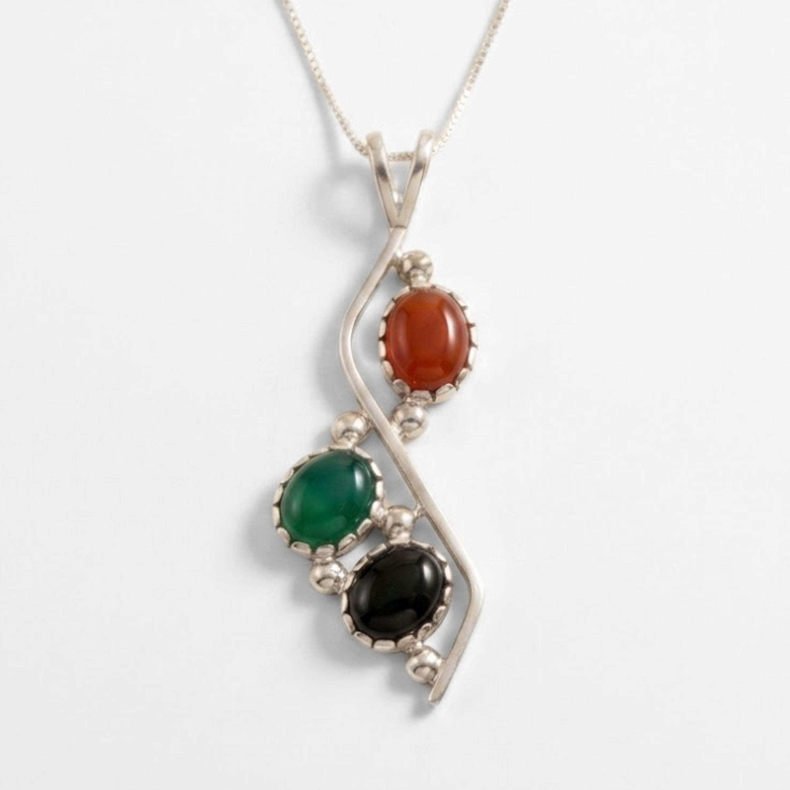 Created Emerald Pendant made in 925 Sterling Silver with Oval Created Green Emerald in Prong setting, May Birthstone gift idea, symbolizes, ideal for everyday wear and perfect for birthday gifting and special occasions.
