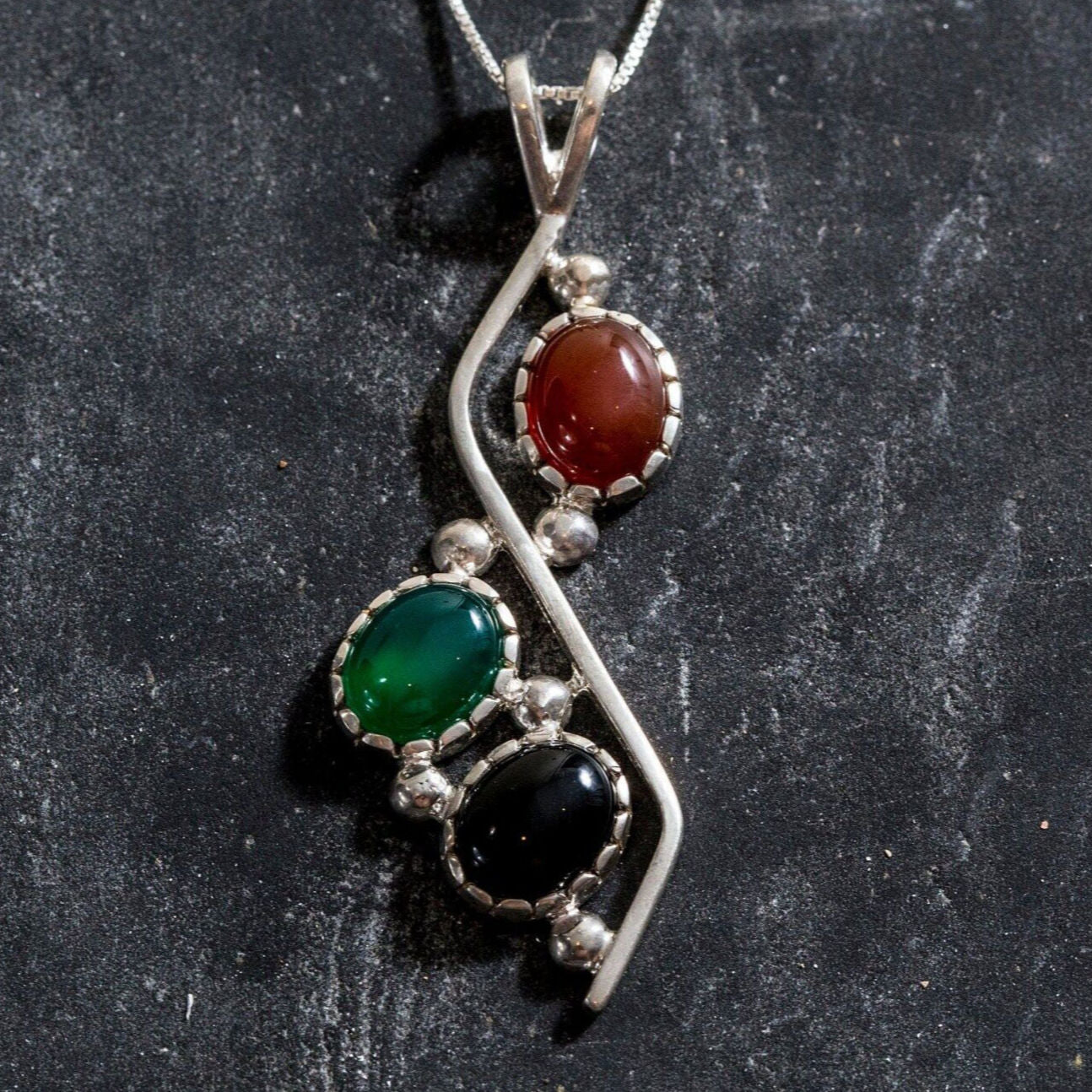 Created Emerald Pendant made in 925 Sterling Silver with Oval Created Green Emerald in Prong setting, May Birthstone gift idea, symbolizes, ideal for everyday wear and perfect for birthday gifting and special occasions.