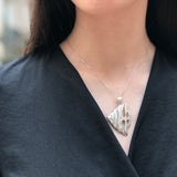 Silver Fish Necklace, Statement Fish Pendant, Summer Necklace, Beach Jewelry, Animal Necklace, Artistic Silver Necklace, Silver Necklace