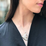 Silver Fish Necklace, Statement Fish Pendant, Summer Necklace, Beach Jewelry, Animal Necklace, Artistic Silver Necklace, Silver Necklace