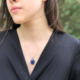 Sodalite Pendant, Natural Sodalite, Blue Oval Pendant, Statement Pendant, Blue Pendant, Blue Stone Pendant, Solid Silver Pendant, Sodalite