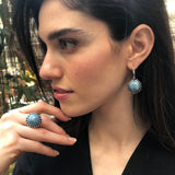 Statement Ring, Natural Aquamarine Ring, Large Blue Ring, March Birthstone, Aquamarine Ring, March Ring, Big Blue Ring, Solid Silver Ring